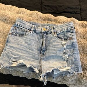 American Eagle Outfitters Women's Light Blue Denim Shorts